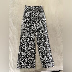WHBM black floral pants